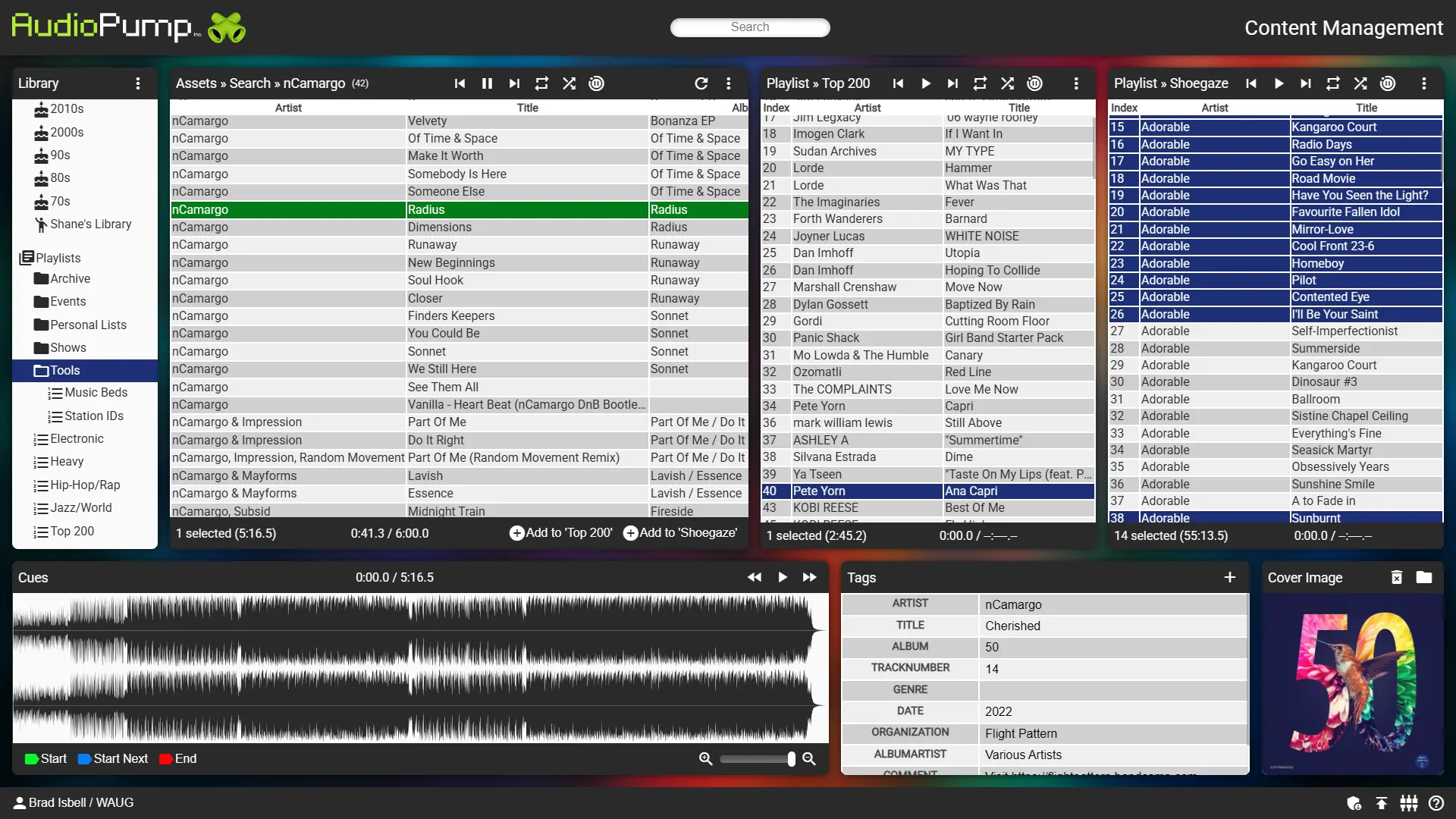 AudioPump CMS Screenshot